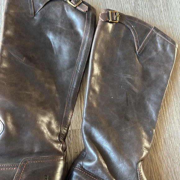 Frye Tall Leather Riding Zip Up Boots Equestrian Womens - Picture 10 of 10